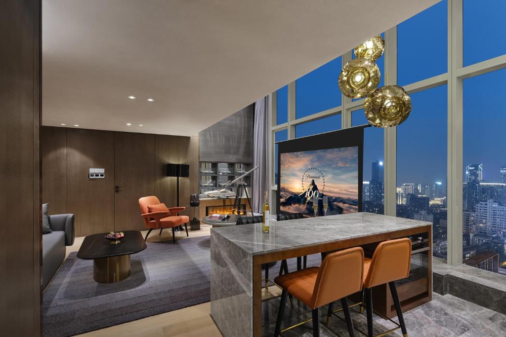 ISEYA Serviced Apart-ment Chengdu Taikoo Li Flagshipにあるシーティングエリア