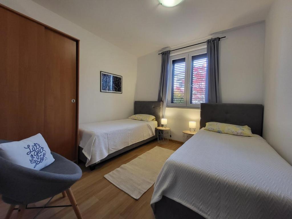 Posteľ alebo postele v izbe v ubytovaní Apartment Luciana
