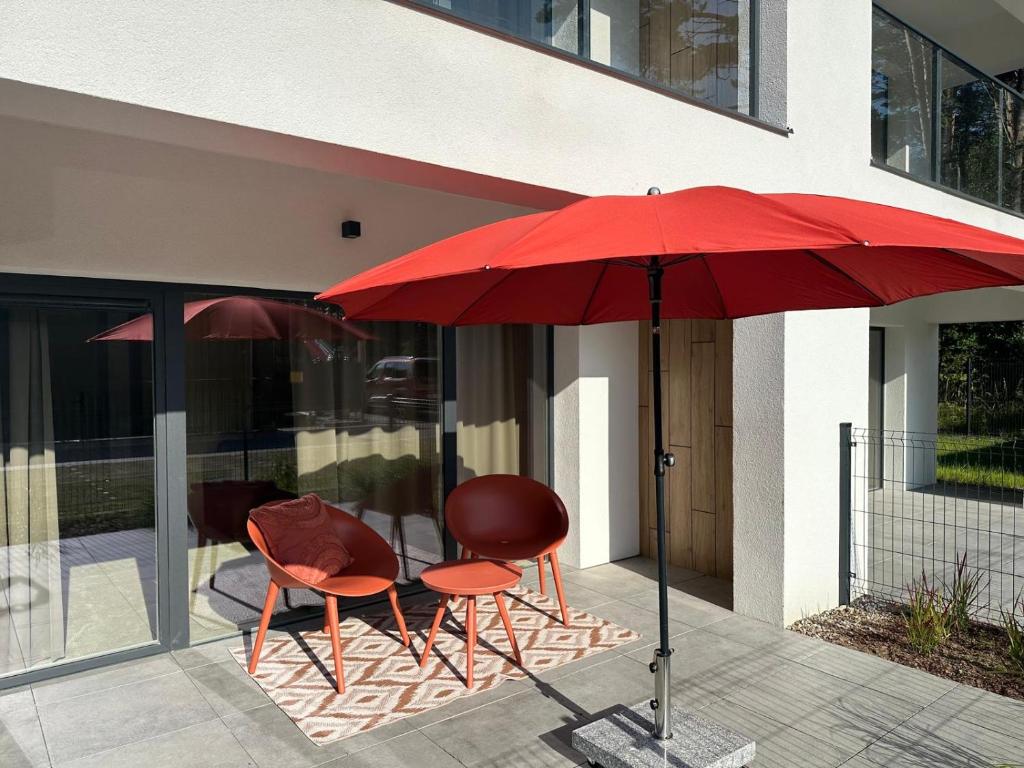 Patio nebo venkovní prostory v ubytování Apartamenty Joy Me Łukęcin