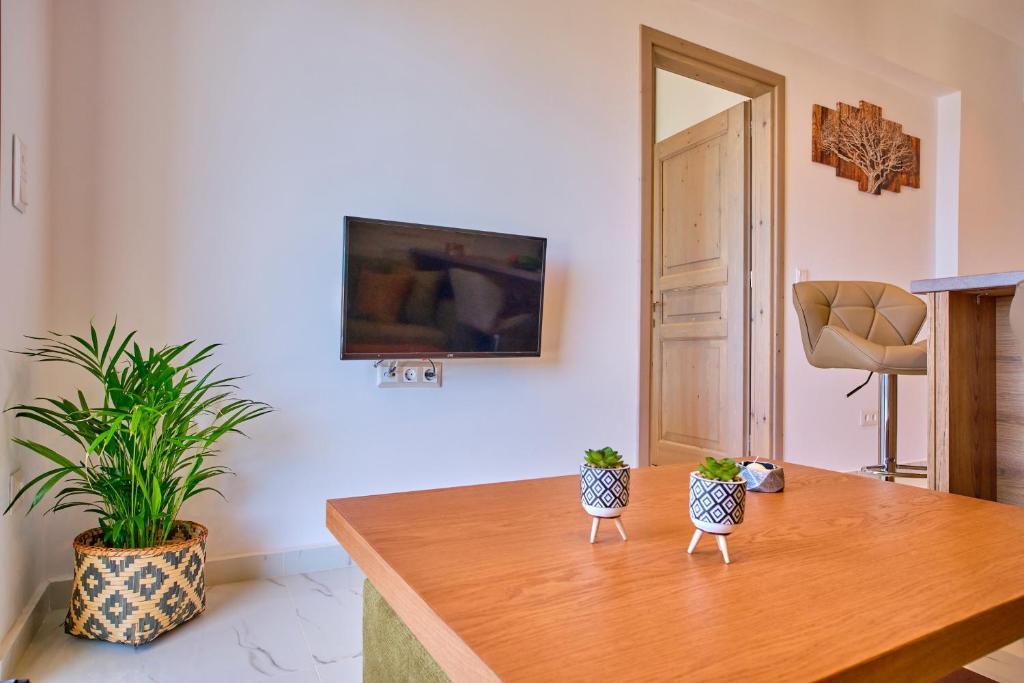 Телевизор и/или развлекательный центр в Christos Corfu Premium Suites