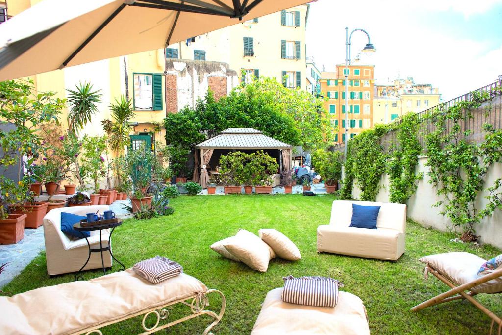 Vonkajšia záhrada v ubytovaní FICO MAGICO -Appartamento con giardino, Genova Centro Storico, Acquario