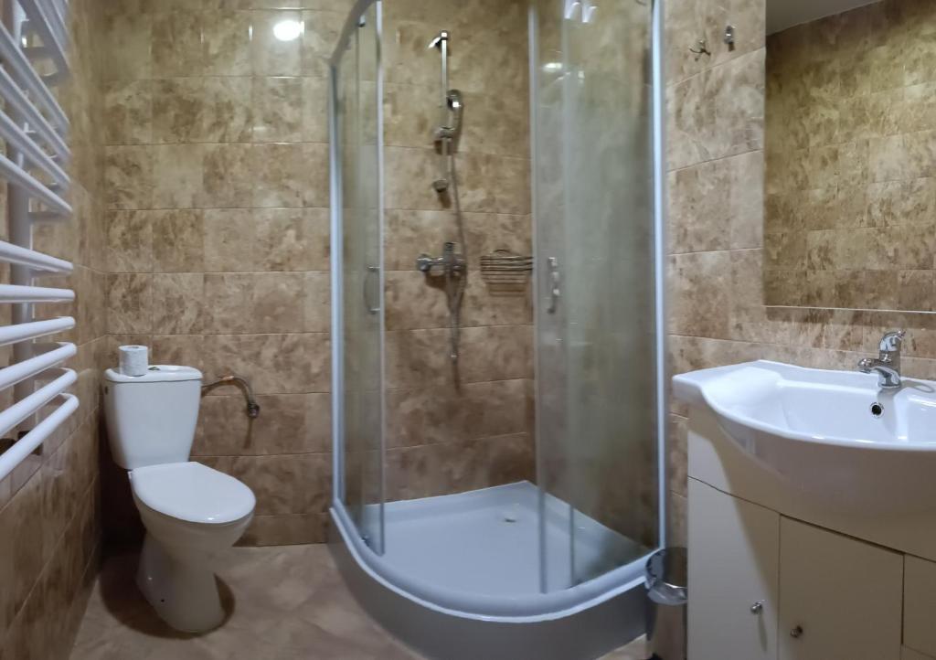Kúpeľňa v ubytovaní Kyczyrka