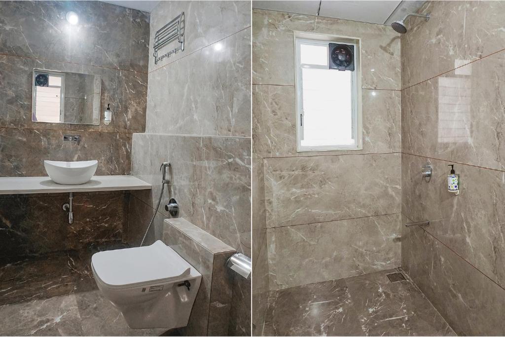 Koupelna v ubytování FabHotel Prime Athiti Delight Stay
