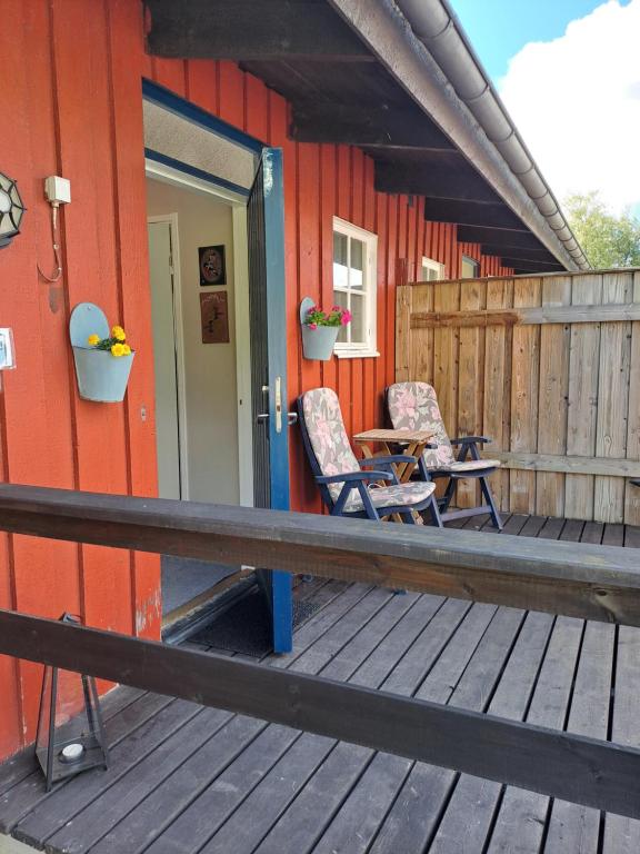 Balkón nebo terasa v ubytování Klockestrandstugan-Höga kusten