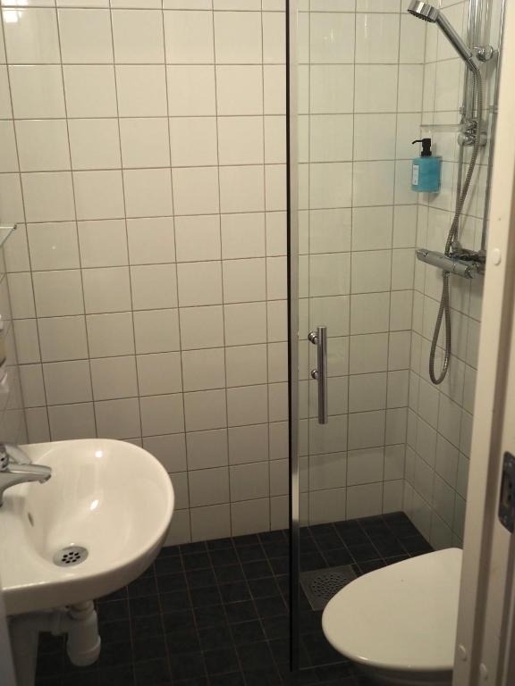Koupelna v ubytování Hotel Söder