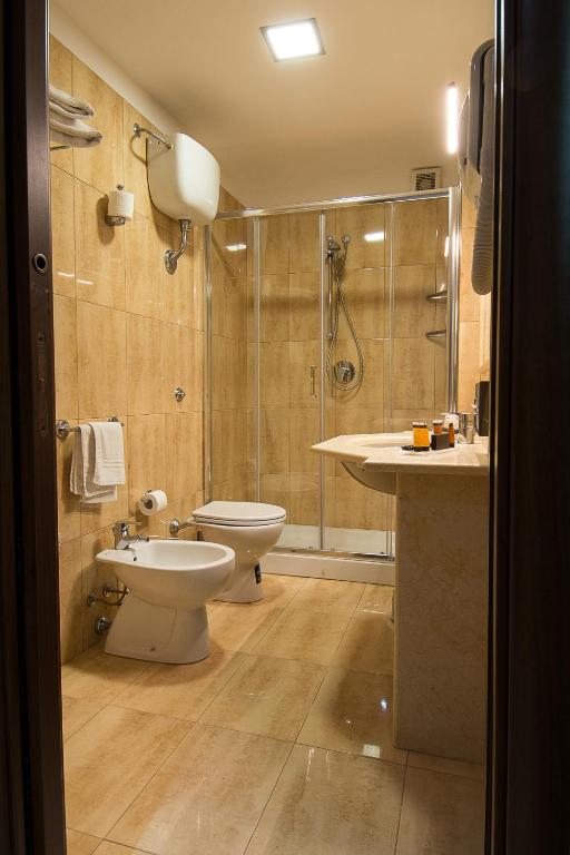 Koupelna v ubytování Hotel Della Valle