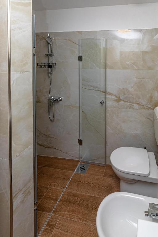 Koupelna v ubytování Apartma Oljka