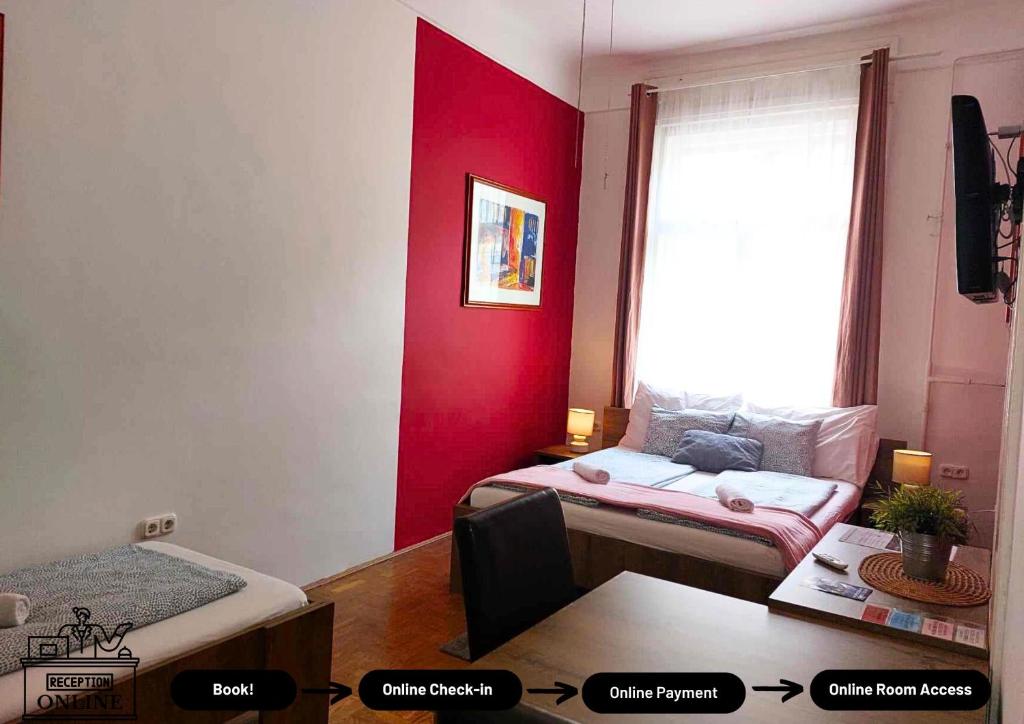 Televízia a/alebo spoločenská miestnosť v ubytovaní Black Sheep Budapest Smart Rooms