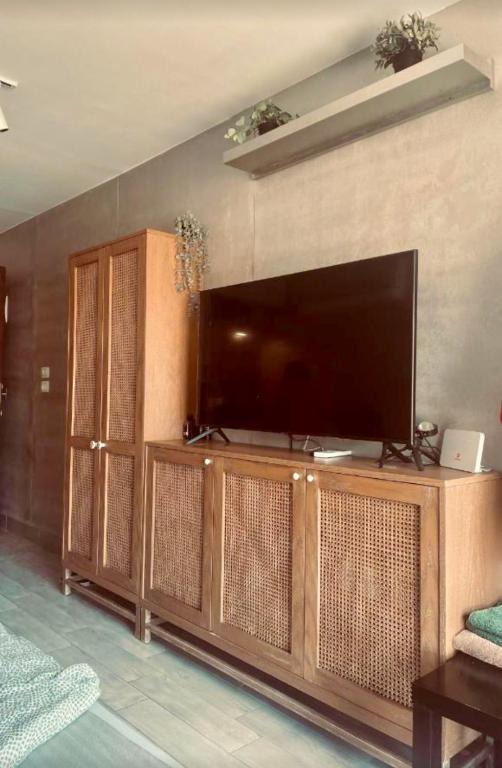 TV a/nebo společenská místnost v ubytování Cozy studio Porto golf