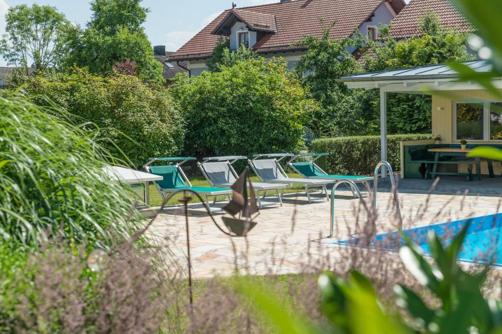 Bazén v ubytování Hotel Beim Schrey nebo v jeho okolí