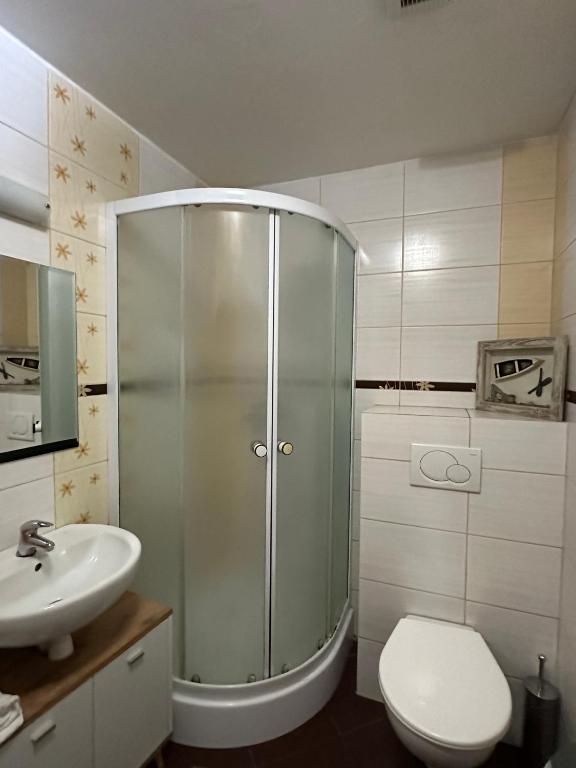 Koupelna v ubytování Apartments Albi