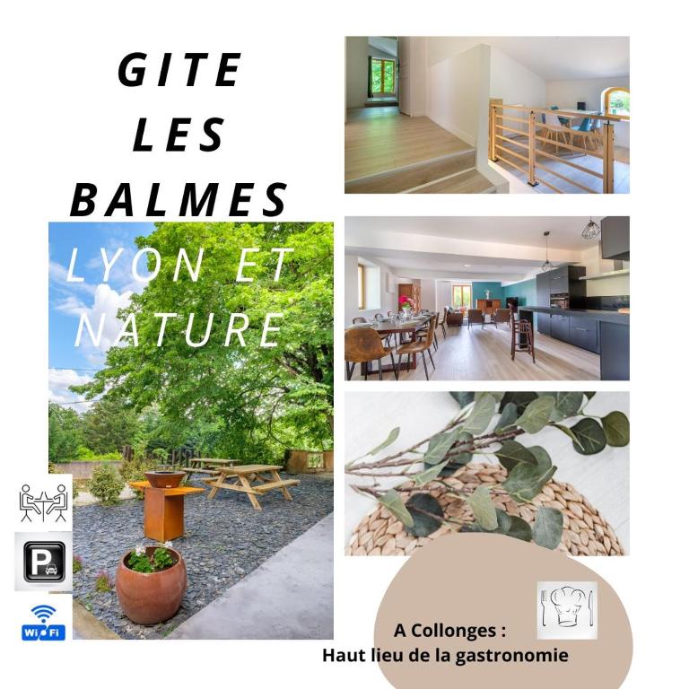 un collage de photos d'une maison dans l'établissement Maison conviviale proche de Lyon, à Collonges-au-Mont-dʼOr