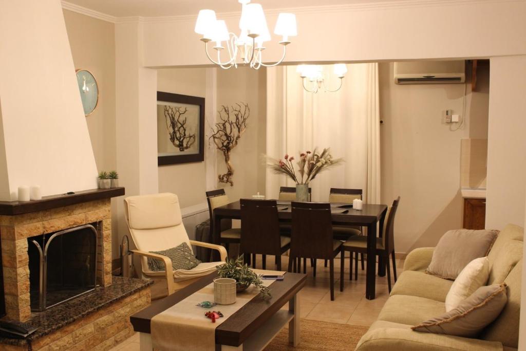 Posezení v ubytování Boeros Apartment Corfu