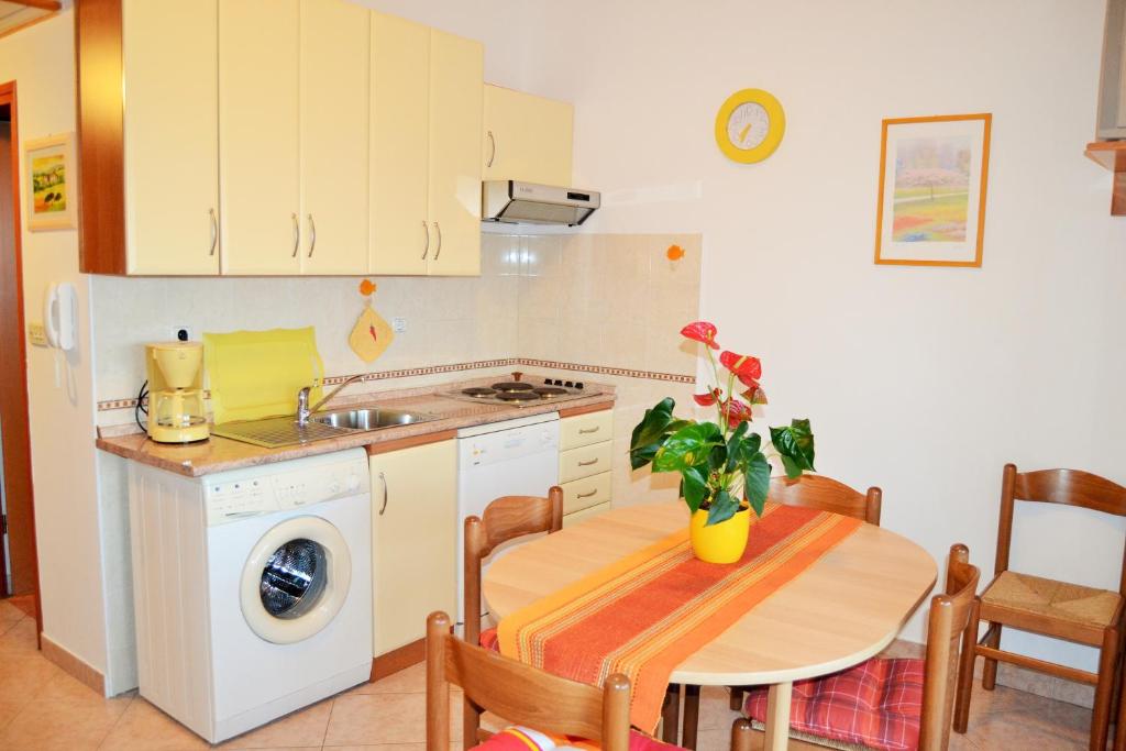 Kuchyň nebo kuchyňský kout v ubytování Apartments Tanja