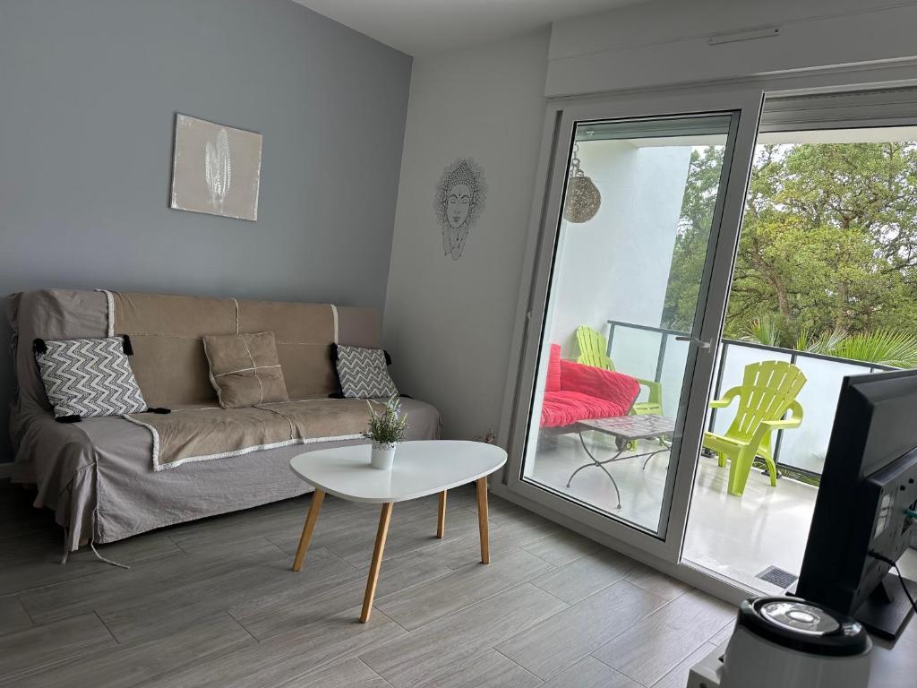 Balkón nebo terasa v ubytování Labenne Ocean - joli appt avec terrasse -T2 300m plage