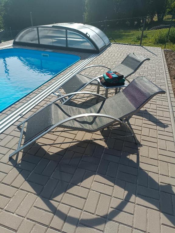 Bazén v ubytování Apartmány Ořechovka Wellness nebo v jeho okolí