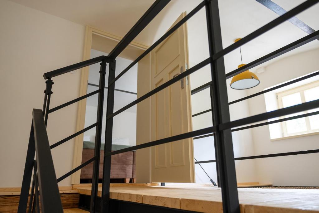 Postel nebo postele na pokoji v ubytování Apartmány Josefův Důl - Lesní Brána