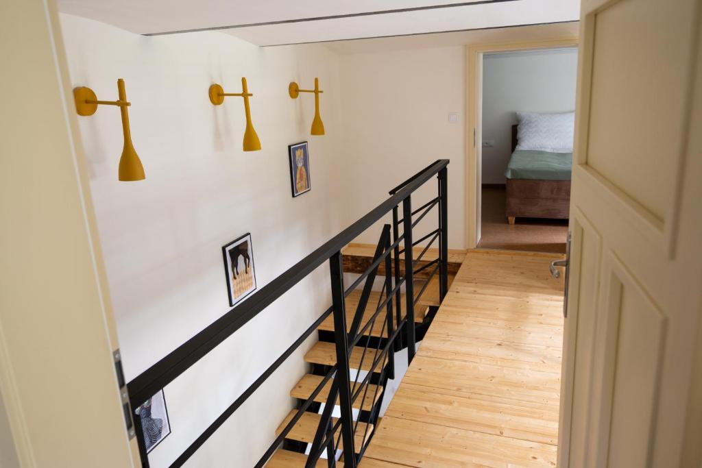 Postel nebo postele na pokoji v ubytování Apartmány Josefův Důl - Lesní Brána
