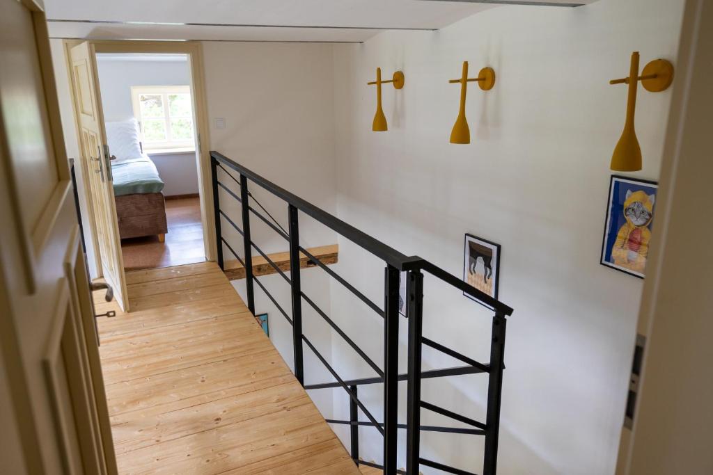 Postel nebo postele na pokoji v ubytování Apartmány Josefův Důl - Lesní Brána