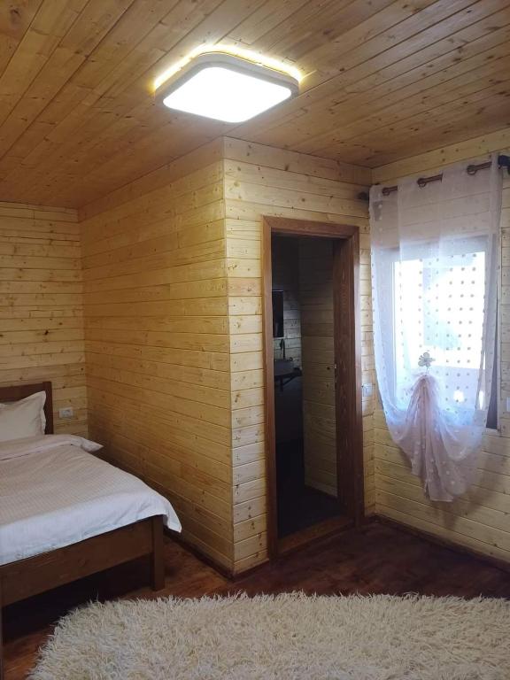 Postel nebo postele na pokoji v ubytování Pensiunea Vânătorul