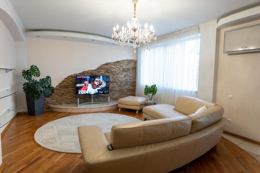 Posezení v ubytování Puskin Hills Apartment