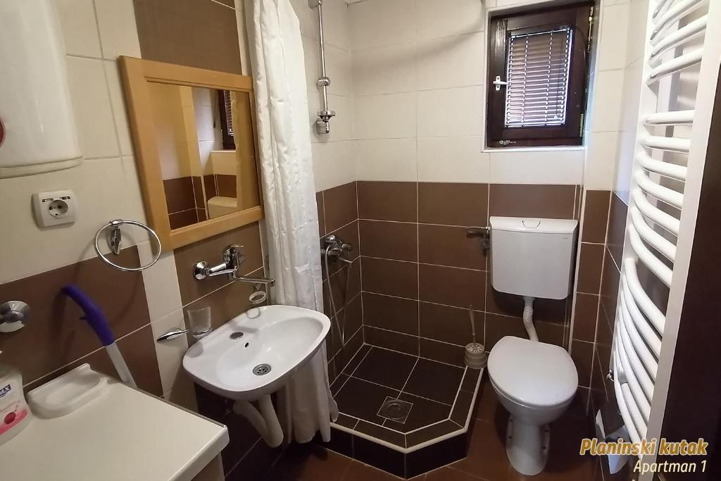 Koupelna v ubytování PLANINSKI KUTAK Tara - Apartman 1