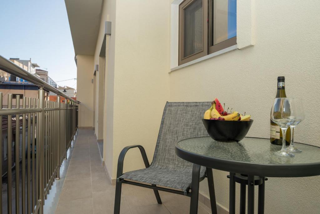 Balkón nebo terasa v ubytování Zante Center Suite B
