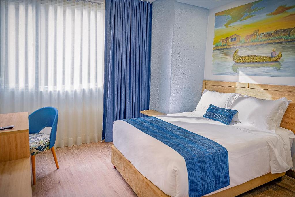 Illampu Art Boutique Hotelにあるベッド
