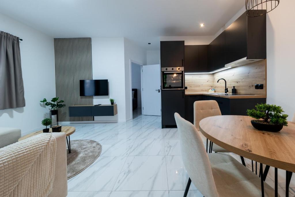 Η κουζίνα ή μικρή κουζίνα στο Belgrade Apartment Nook