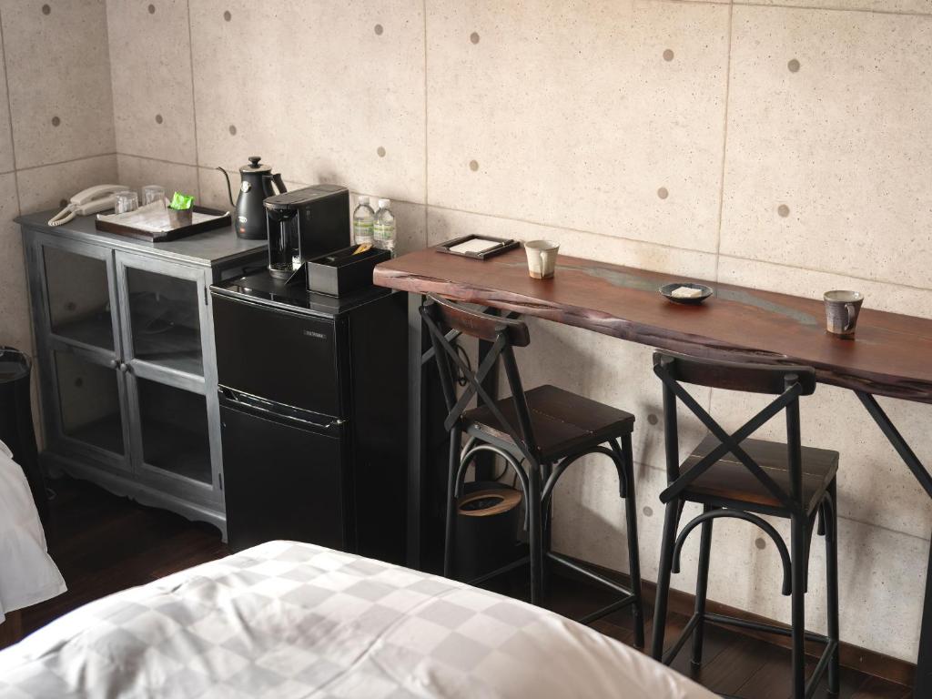 Kuchyň nebo kuchyňský kout v ubytování Machiya Hotel oyado baison