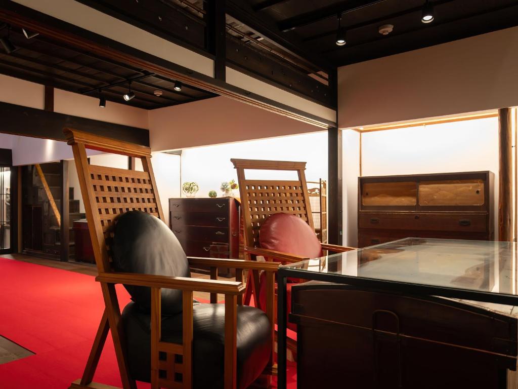 Posezení v ubytování Machiya Hotel oyado baison