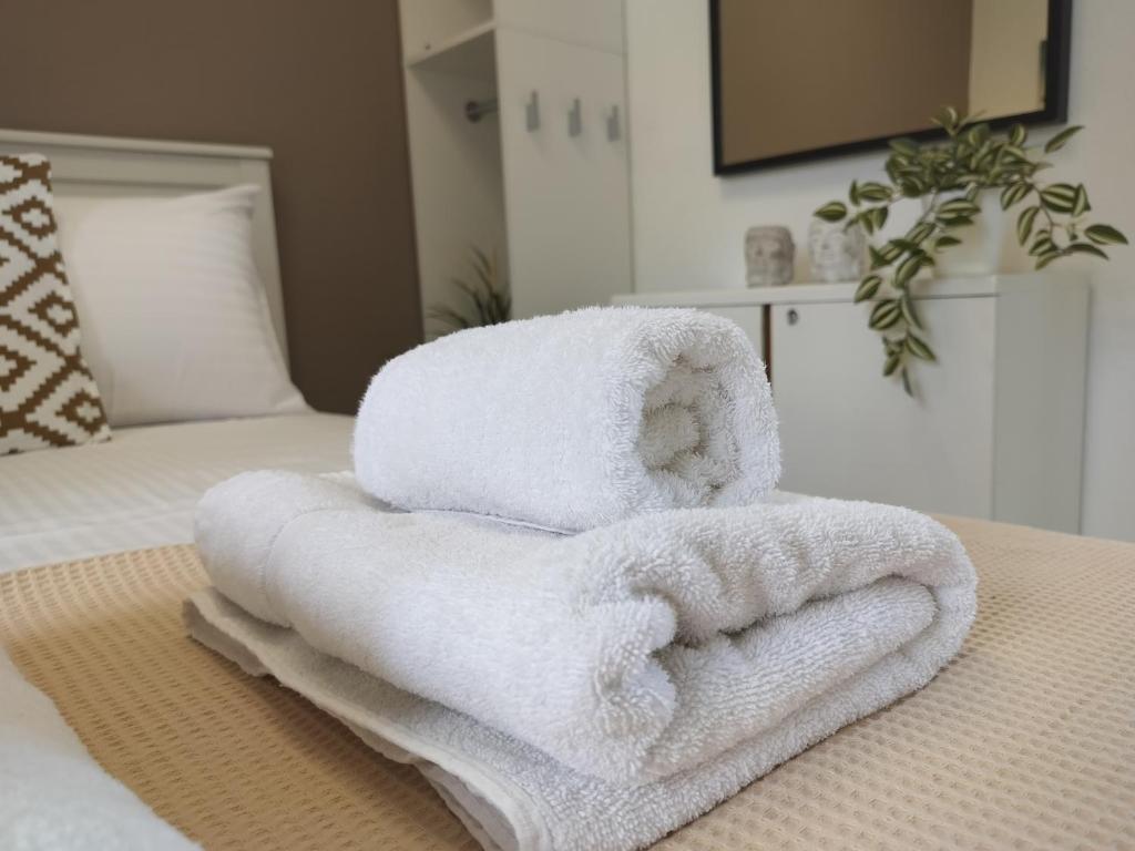 Postel nebo postele na pokoji v ubytování Kula Kula - Welcome stay House in Chalkidiki