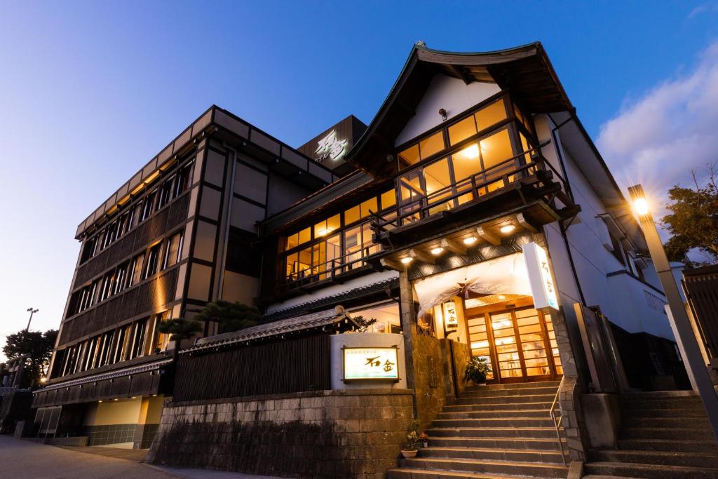 a building with stairs leading up to it at Ishikin in Gifu
