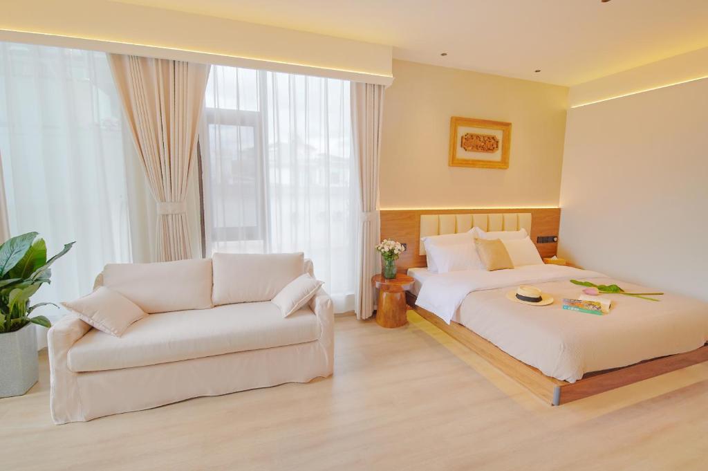 Postel nebo postele na pokoji v ubytování 夕露小榭南门机场大巴店Xiluxiaoxie MUXIN INN
