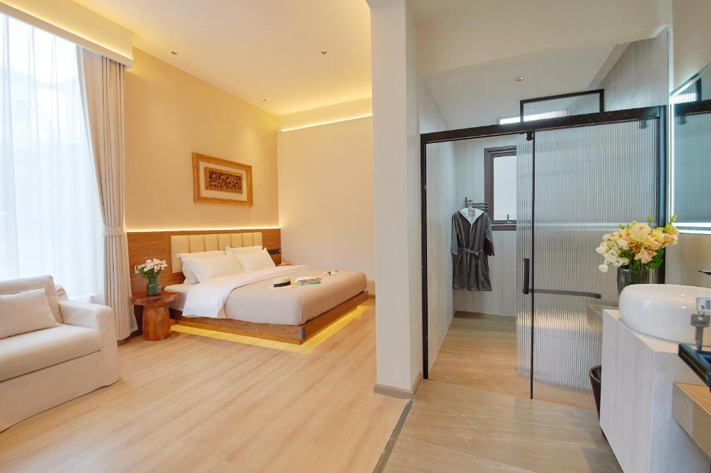 Postel nebo postele na pokoji v ubytování 夕露小榭南门机场大巴店Xiluxiaoxie MUXIN INN