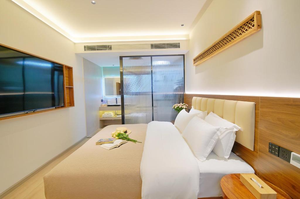 Posezení v ubytování 夕露小榭南门机场大巴店Xiluxiaoxie MUXIN INN