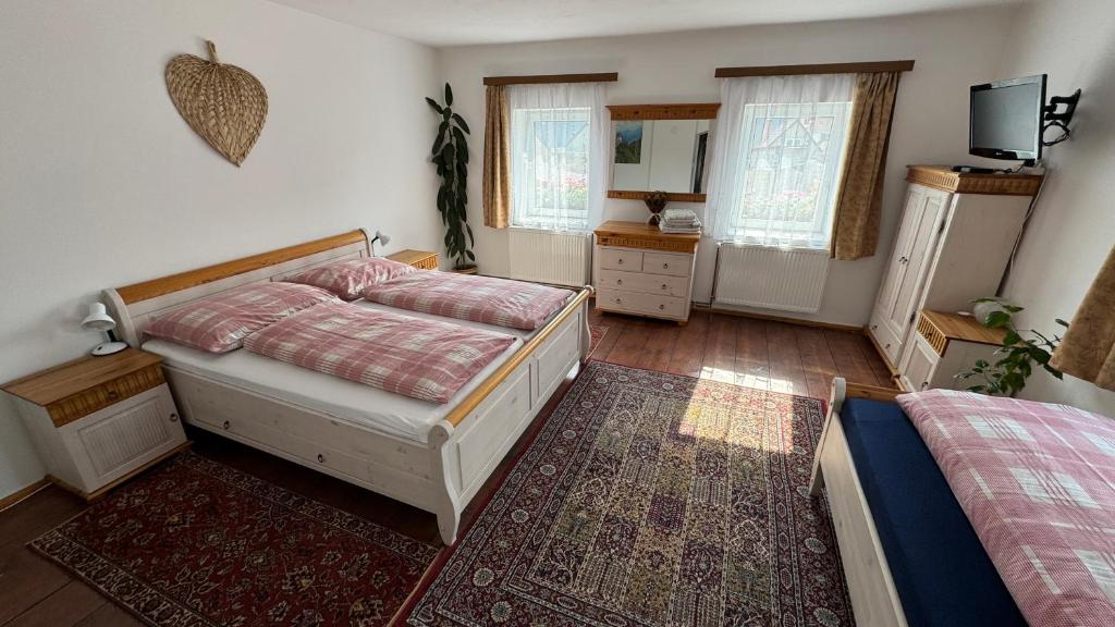 Voodi või voodid majutusasutuse Ubytování Bauštel toas