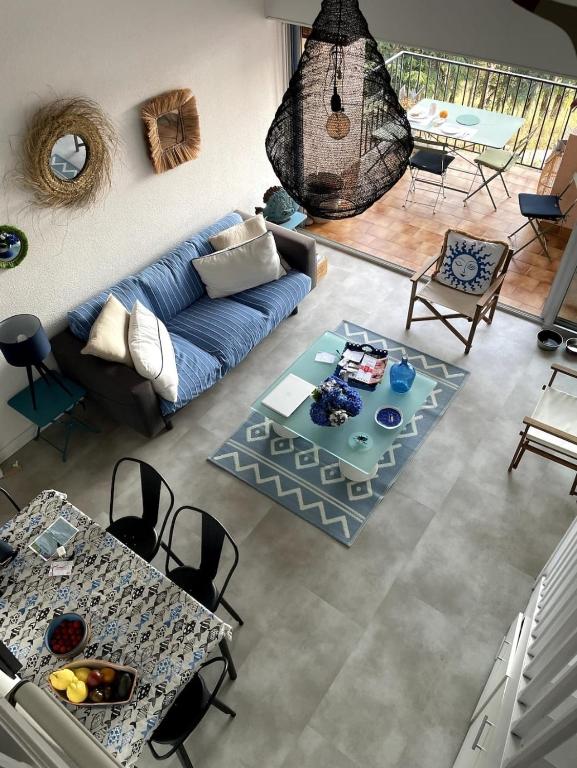 Posezení v ubytování Collioure vue imprenable T3 Garage privé