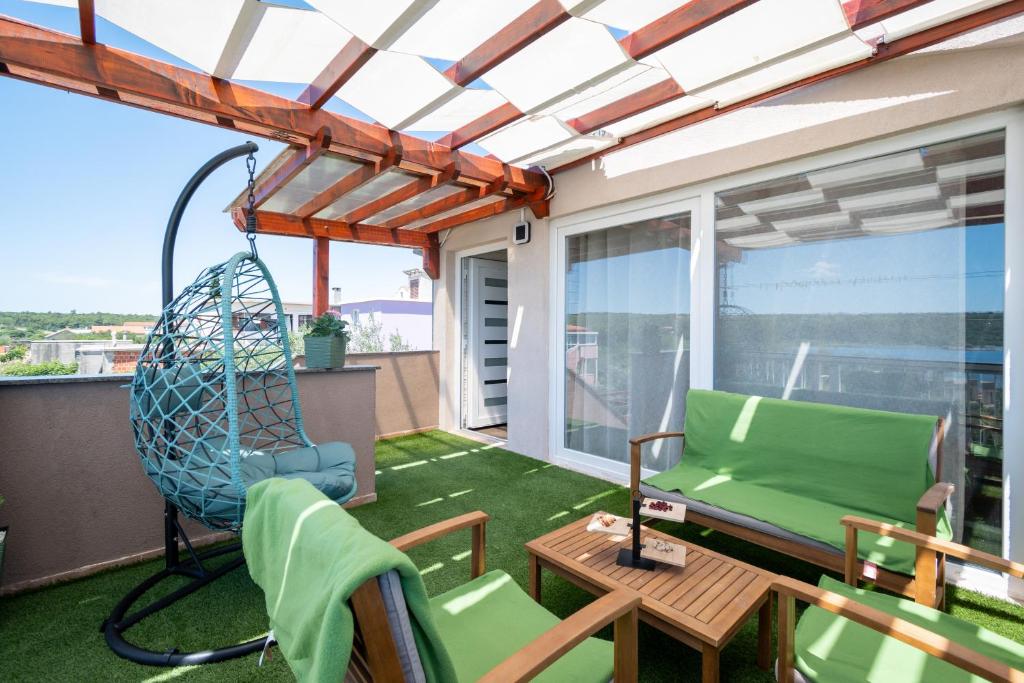 Balkón nebo terasa v ubytování Apartment Dalmatino