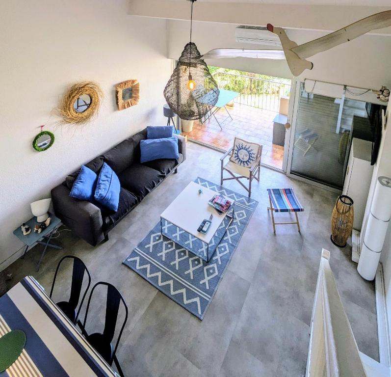 Posezení v ubytování Collioure vue imprenable T3 Garage privé