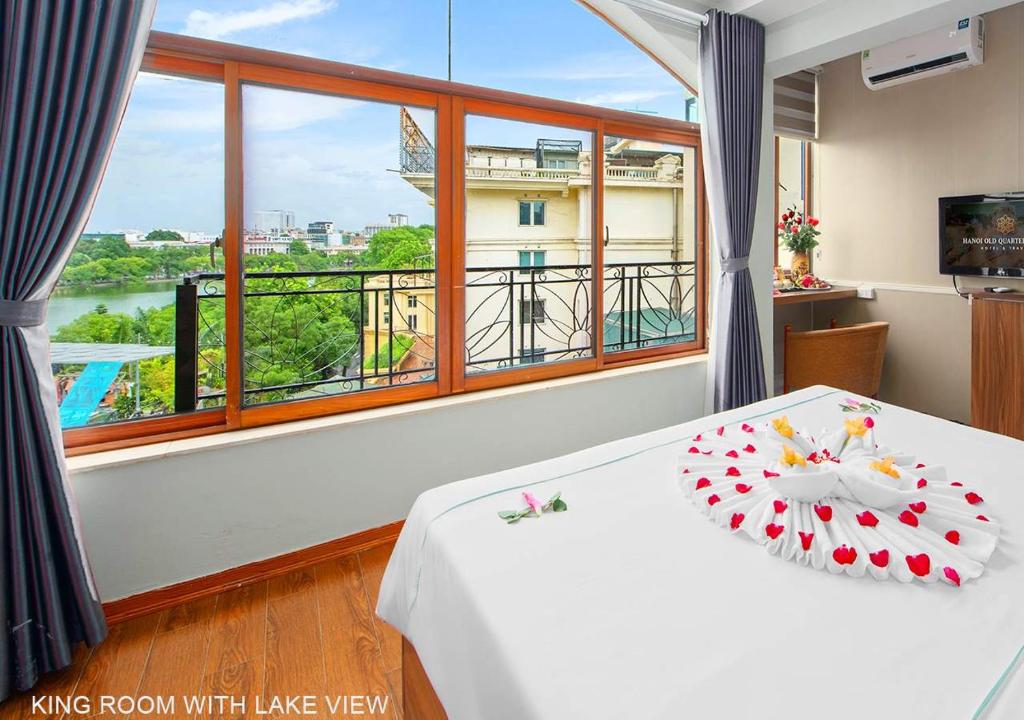 Balkón nebo terasa v ubytování Hanoi Old Quarter Hotel