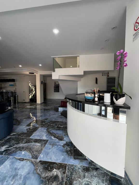 Kuchyň nebo kuchyňský kout v ubytování TC HOTEL