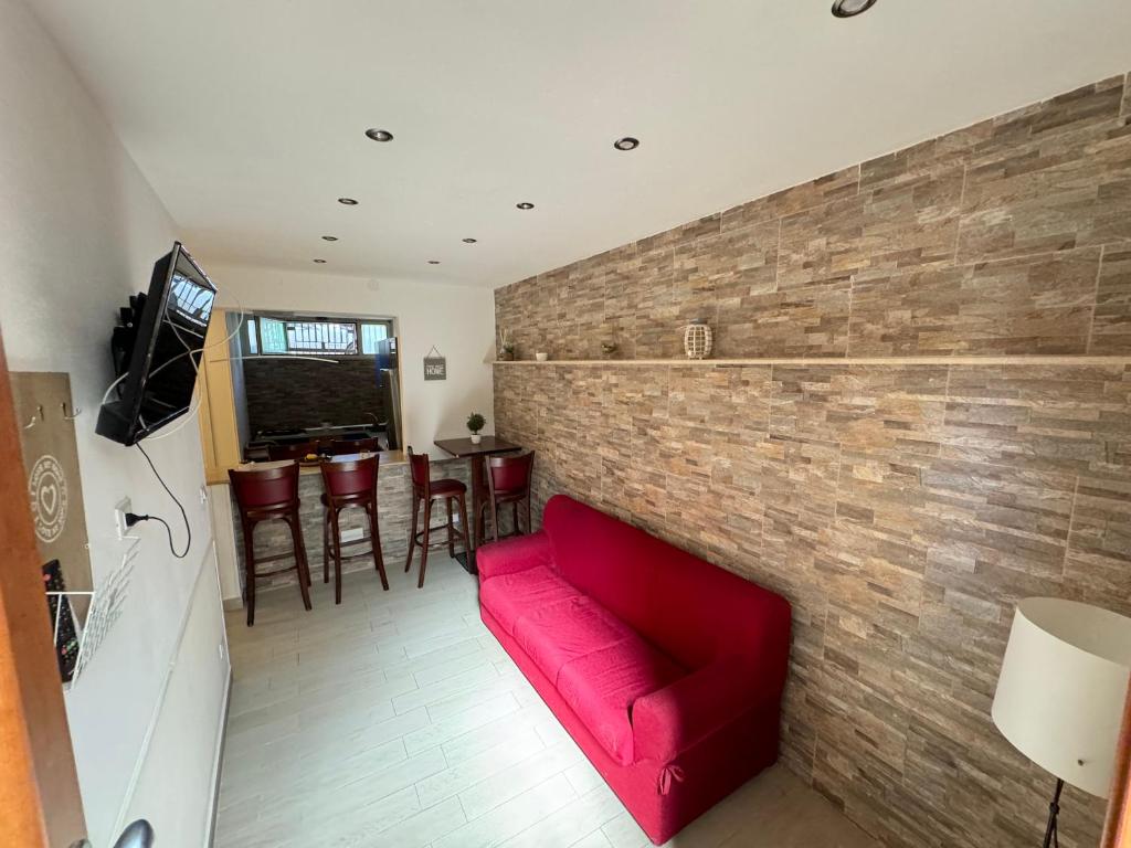 TV a/nebo společenská místnost v ubytování Mondello Telemaco Beach