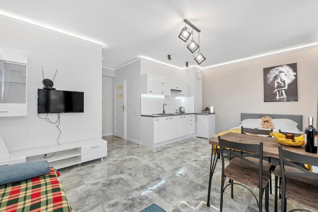 Køkken eller tekøkken på Lumina comfy apart near the railway station