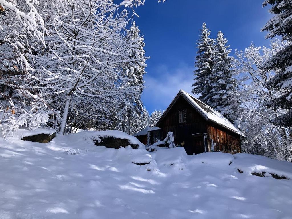 Schell-Hütte v zimě
