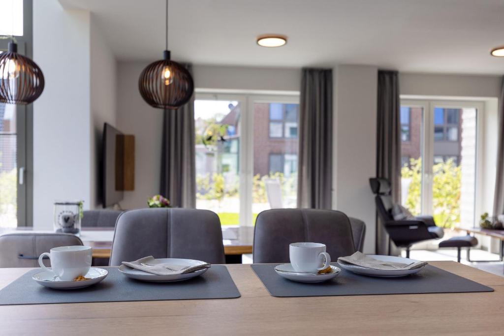 Posezení v ubytování Ferienhaus Liegeplatz Dangast