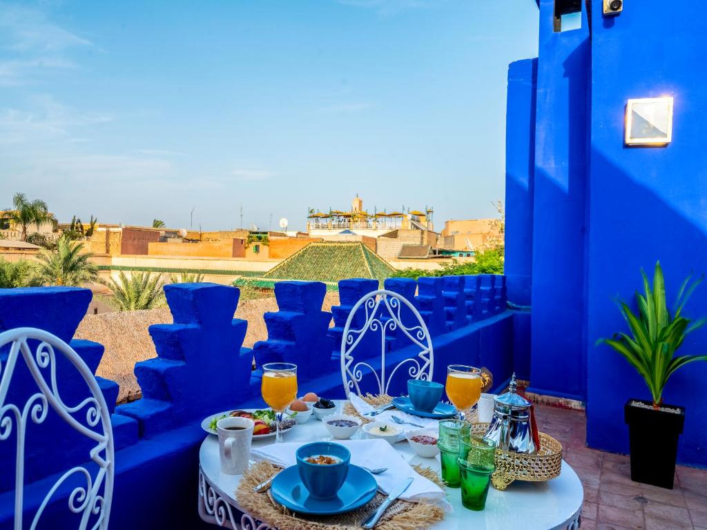 Balkón nebo terasa v ubytování Riad Zehar & Spa Marrakech