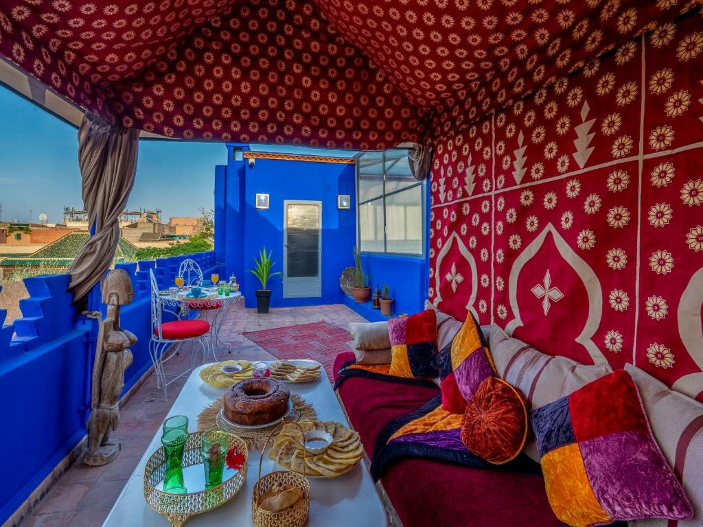 Posezení v ubytování Riad Zehar & Spa Marrakech