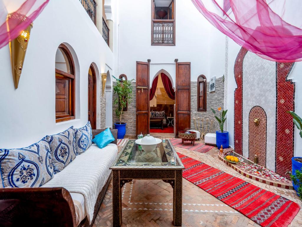 Posezení v ubytování Riad Zehar & Spa Marrakech