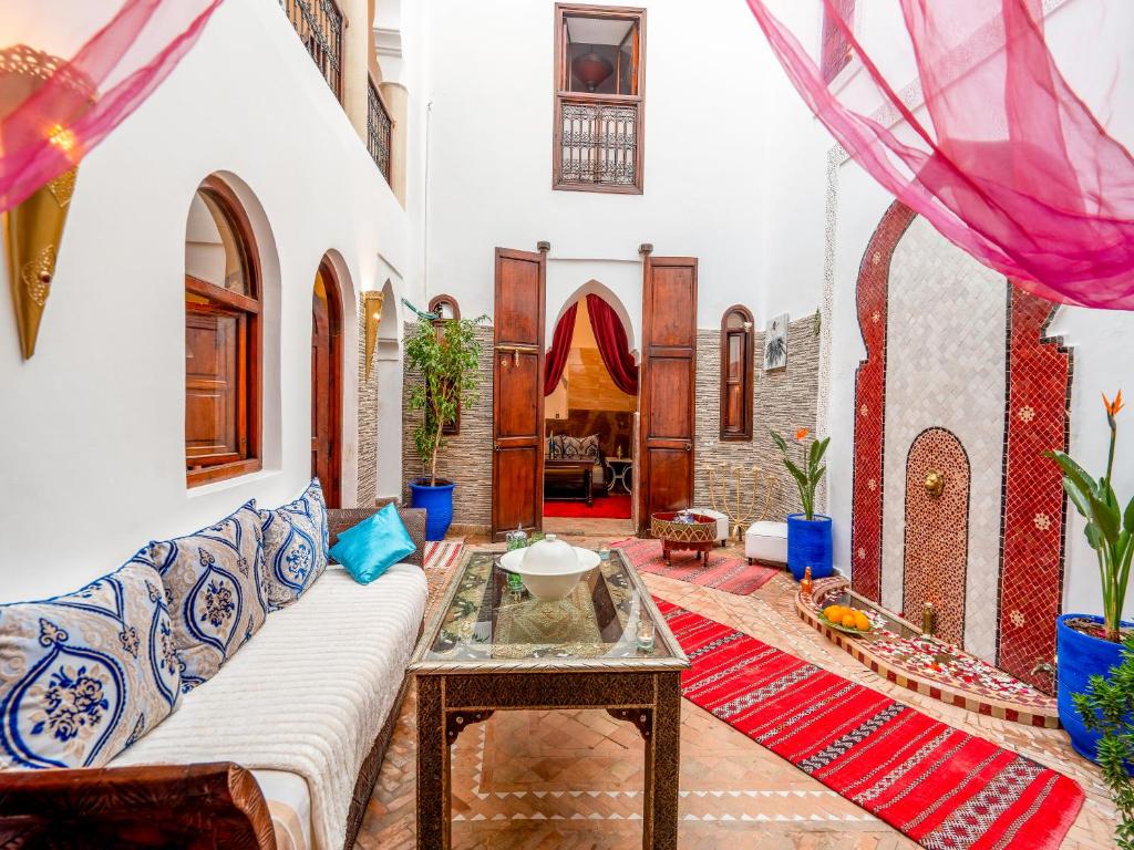 Posezení v ubytování Riad Zehar & Spa Marrakech